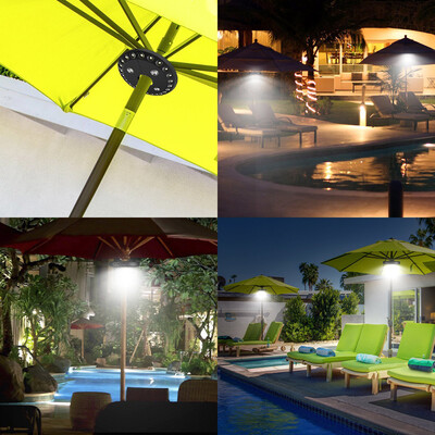 

Siaonvr Patio Umbrella Light Cordless 28 LED Lights Outdoor Camping Umbrella Pole Light