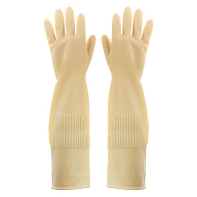 

1 Pair Natural Latex Gloves Garden Rubber Wear Resistant Working Gloves