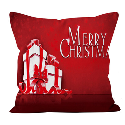 

Tailored Christmas Linen Square Throw Flax Pillow Case Decorative Cushion Pillow Cover A