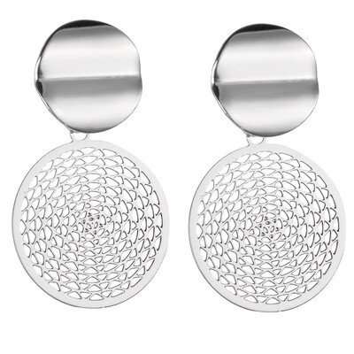 

Magic Fashion Special Smooth Round Metal Stud Earrings Charm Trendy Glossy Statement Earrings For Women Jewelry