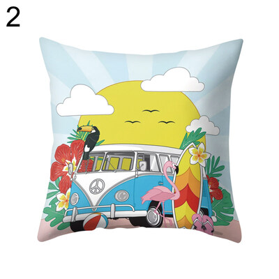 

Love Flamingo Flower Throw Pillow Case Cushion Cover Sofa Bed Car Office Decor