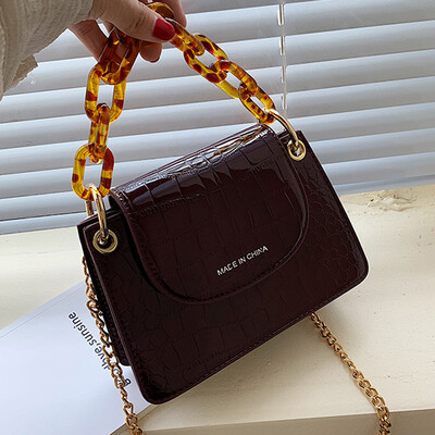 

Summer bag women2019 new tide fashion alligator pattern single-shoulder single-shoulder small square bag