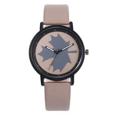 

Creative Maple Leaf Fashion Style Small Dial Womens Watch High Quality Relogio Feminino Wristwatch Clock Current Popular