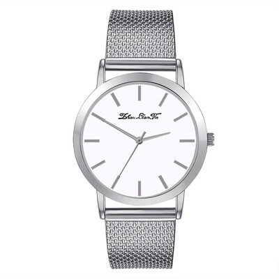 

Dropshipping Women Silver & Gold Mesh Dial Wristwatches Fashion Casual Womens Steel Quartz Watches Relogio Feminino &Ff