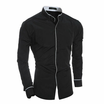 

Fashion Mens Luxury Long Sleeve Shirt Casual Slim Fit Stylish Dress Shirts Tops