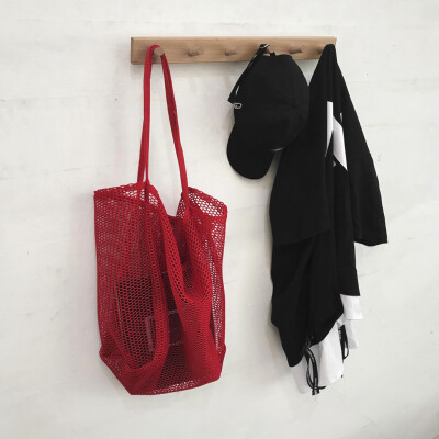 

Tailored Unisex Mesh Messenger Beach Shoulder Bag Large Capacity Handle Bags Shopping Bag