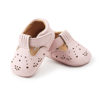 

WEIXINBUY Girls Baby Shoes Sweet Casual Princess Kids Pu Leather Solid Crib Bebe Infant Toddler Cute Hollow out Baby Shoes