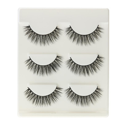 

3pcslot 100 Handmade Real Mink Fur False Eyelash 3D Strip Thick Makeup