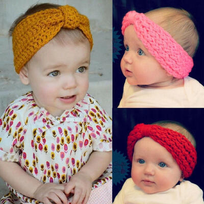 

Fashion Infant Kid Baby Turban Ears Crochet Headband Knitted Hairband Headwrap