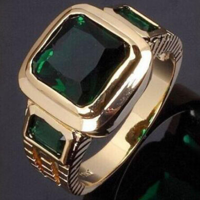 

Fashion Square Geometric Crystal Gemstone Ring
