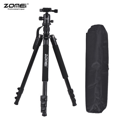 

ZOMEI Q555 63 Inch Lightweight Aluminum Alloy Travel Portable Camera Tripod with Ball Head Quick Release Plate Carry Bag for Can