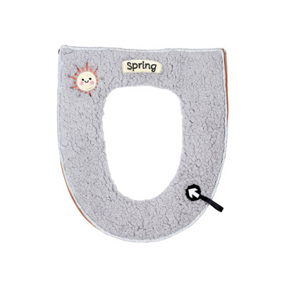 

〖Follure〗Household Winter Plush Toilet Seat Pad Toilet Seat Zipper With Handle