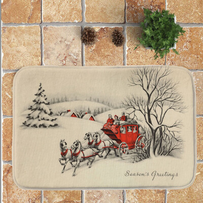 

Toponeto Merry Christmas Welcome Doormats Indoor Home Carpets Decor 40x60CM