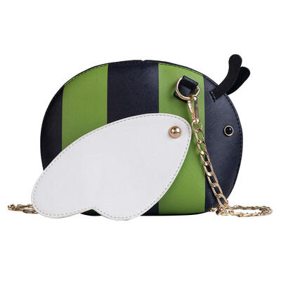 

Cute Bee Shape Shoulder Bags Women PU Leather Chain Zipper Messenger Bags