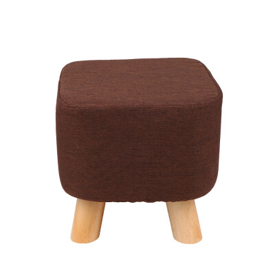 

Ottoman Pouf Cube Fabric Creative Solid Wood Footstool Padded Foot Rest Folding Storage Footrest Seat Stool with Removable Cover