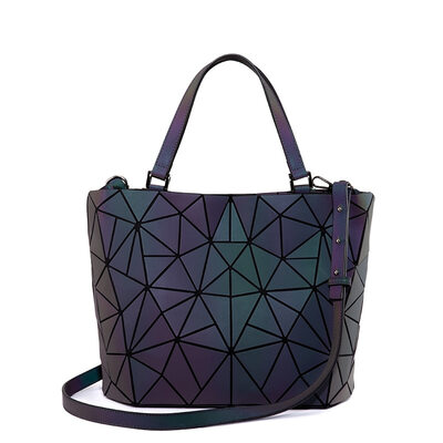 

Lovevook women shoulder bags luxury designer folding tote bag female high quality crossbody bag for ladies luminous color