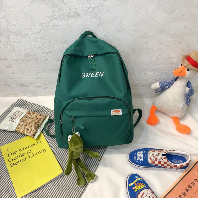 

Bag girl Korean version of the original Uzzang high school students ins feng bf backpack ancient feeling a pair of backpacks