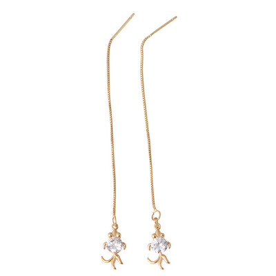 

Copper Inlaid Zircon Goldfish Cross Earring Jewellery Cute Animal Shape Pendientes Mujer Moda Earrings For Women