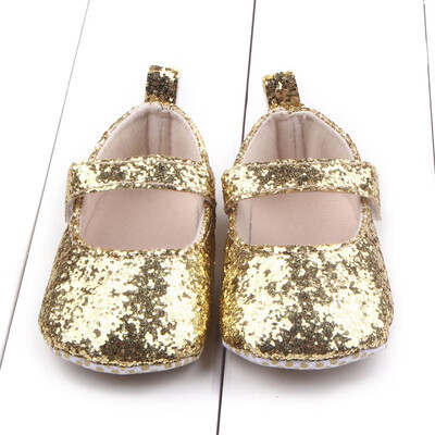 

Baby Infant Girls Soft Sole Toddler Sequins Princess Mary Jane Shoes Prewalker Baby Walking Shoes