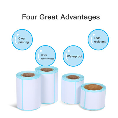 

Thermal Label Sticker 10 Rolls Waterproof Oil-proof Wine-proof 157276in4070mm Strong Adhesive Sticker for Various Uses with 1