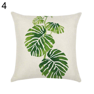 

Monstera Leaf Square Linen Pillow Case Cushion Cover Sofa Bed Car Office Decor
