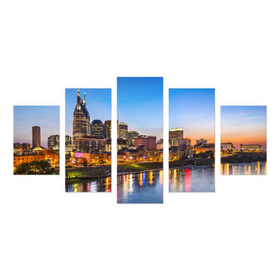 

5 Piece HD Printed Canvas Paintings Construction Frameless Wall Art Picture