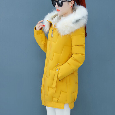 

Tailored Vointage Women Winter Warm Coat Hooded Thick Warm Slim Jacket Long Overcoat