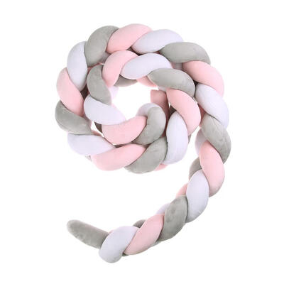 

Baby Bed Bumper Weaving Rope Knot Crib Protector Newborns Room Decoration