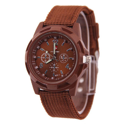 

Fashionable Stylish Army Military Sport Watch Wristwatch for Men with Knitted Weave Strap Band