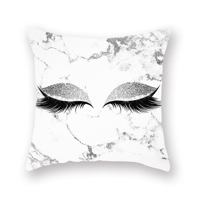 

Eyelash Printing Peach Skin Velvet Soft Home Pillow Case Cushion Cover Decor