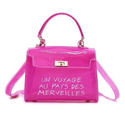 

Clear Transparent PVC Shoulder Bags Women Fashion Candy Color Jelly Handbag
