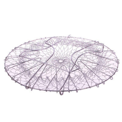 

Foldable Steam Rinse Strain Fry Chef Basket Strainer Net Kitchen Cookware
