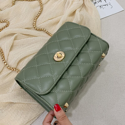 

French minority Lingge chain bag women 2019 new summer small fresh Joker shoulder Messenger bag
