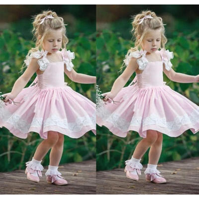 

Toddler Baby Girls Sleeveless Tutu Dress Party Princess Dresses Lace Sundress