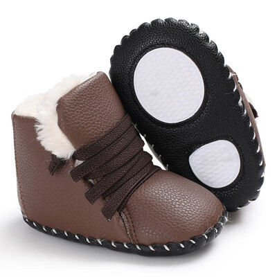 

Baby Boots Infant Toddlerborn Kids Boots Winter PU Leather Girls Boys Crib Bebe Snowfield Soft Rubber Soled Shoes