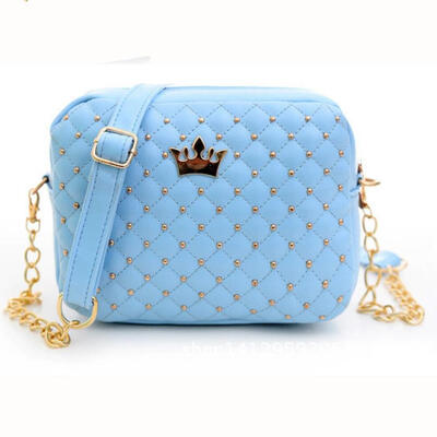 

Small Women Bag Fashion Handbag With Crown Mini Rivet Shoulder Bags Women Messenger Bag 2019 Bolso Sac A Main