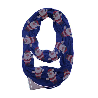 

Women Ladies NEW Christmas Festive Scarf Snowman Print Winter Snow flake Gift