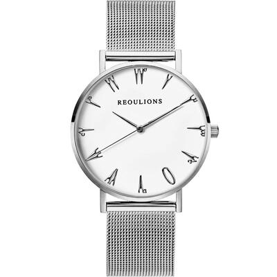 

Relogio Feminino New Creative Watch Luxury Metal Mesh Band Stainless Steel Quartz Wristwatch Women Lady Silver Rose Watches