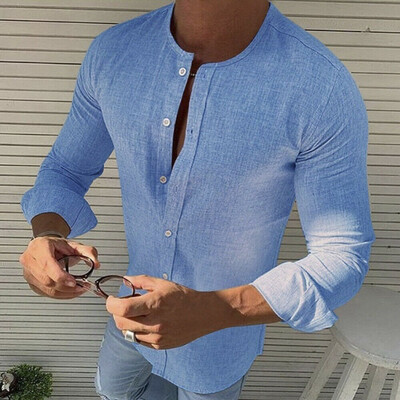 

Mens Slim Fit V Neck Long Sleeve Muscle Tee T-shirt Casual Tops Henley Shirts