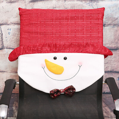 

Tailored Santa Claus Decoration Snowman Seat Cover Hotel Restaurant Ornament Seat Cover