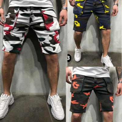 

UK Mens Army Cargo Shorts Work Camping Fishing Camouflage Outdoor Pants Trousers