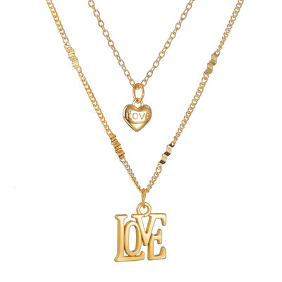 

Multiple Styles Trendy Cross Heart Moon Necklaces For Women Charm Gold Chain Necklace Collier Multicouche Female Party Jewelry