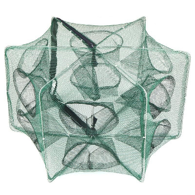 

Foldable Fishing Net Hexagon 6 Hole Fishing Net Shrimp Cage Trap Minnow Crab Baits Mesh Trap Net