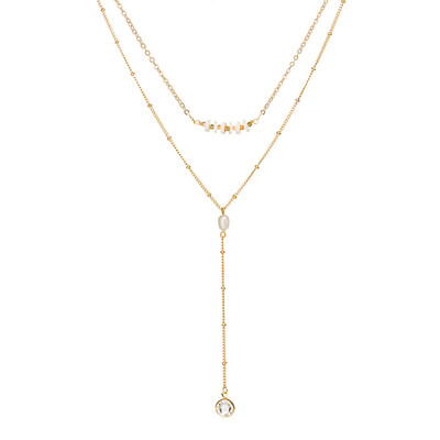 

Initial Letters Shell Pearl Necklace Women Gold Color Chain 2019 Fashion Long Necklaces Big Pendant Statement Collier Femme