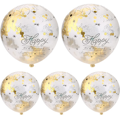 

Gobestart 5Pcs 30 40 50th Happy Birthday Age Confetti Filled Balloons Wedding Party Decor
