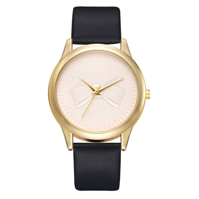 

Cute bow watch 2019 new alloy PU watch Korean business simple student casual watch