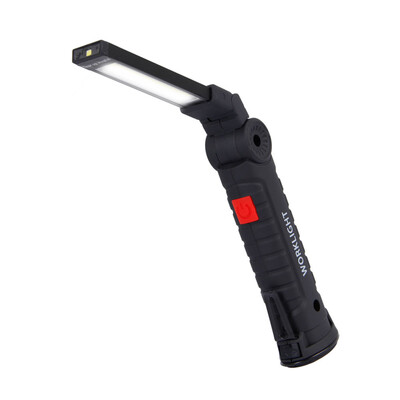 

Work Light Rechargeable Pocket LED Light COB Rotate 5 Lighting Modes Magnetic Base Swivel Hook Inspection Work Light