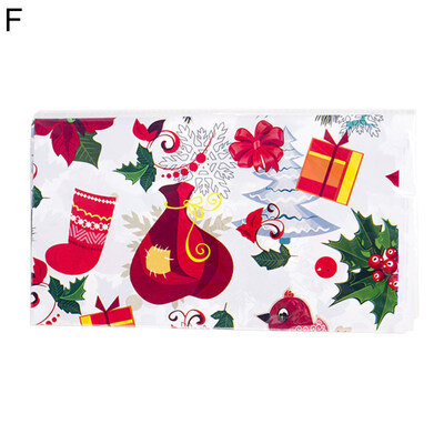 

Tablecloth Merry Christmas Waterproof PVC Dinning Table Cover Cloth Decoration