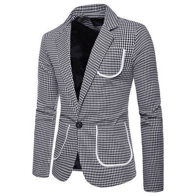 

Stylish Mens Casual Slim Fit Formal One Button Suit Blazer Coat Jacket Tops