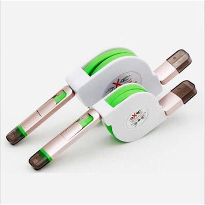 

Retractable Charge Cable 2-in-1 Micro USB Lightning Charging And Syncing Cable
